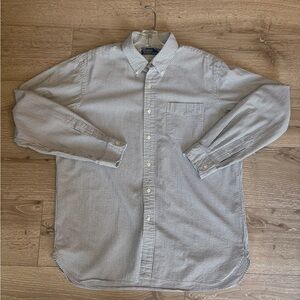 Ralph Lauren Black and White Striped Casual Button Down Shirt